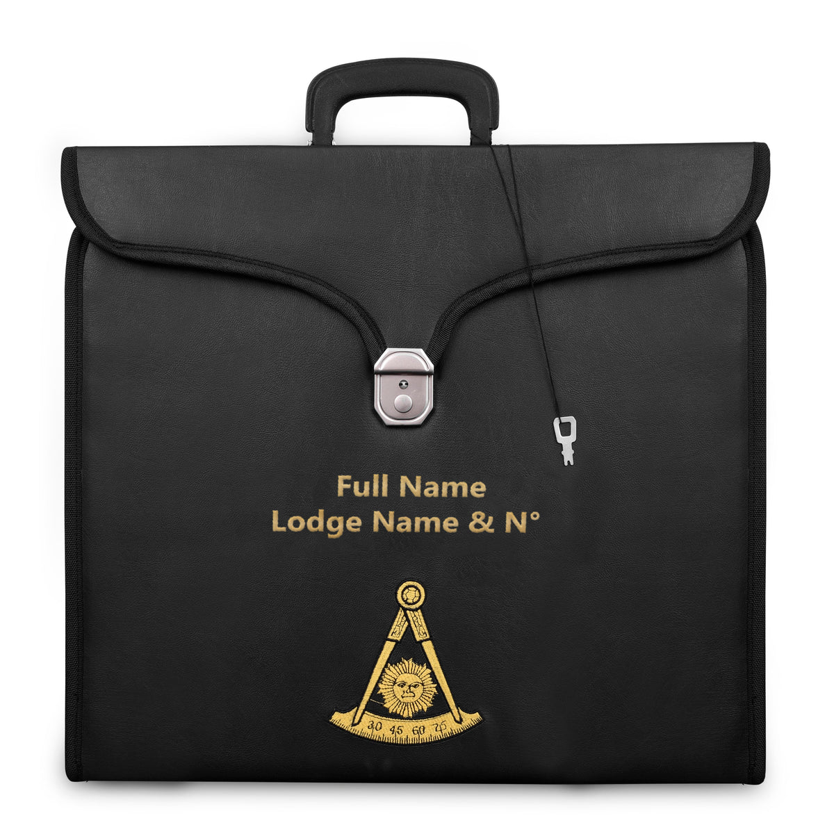 Past Master Blue Lodge Apron Case - Black Imitation Leather MM, WM, Provincial