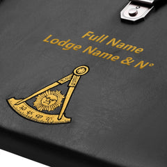 Past Master Blue Lodge Apron Case - Black Imitation Leather MM, WM, Provincial