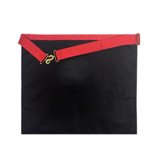 Captain Royal Arch Chapter Officer Apron - Red Machine Embroidery