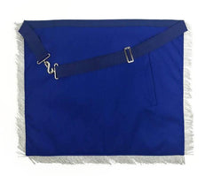 Past Master Blue Lodge Apron - Gold Hand Embroidered with Silver Fringe