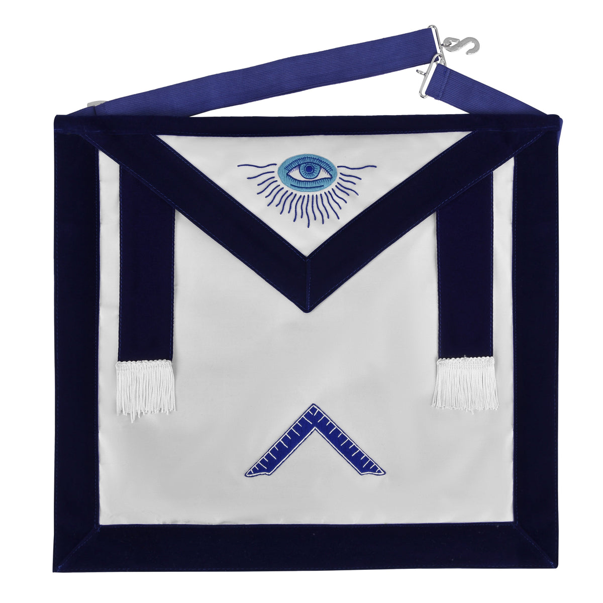 Worshipful Master Blue Lodge Officer Apron - Royal Blue Velvet