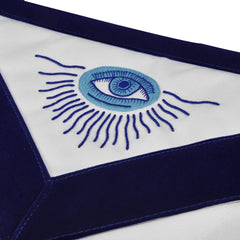 Worshipful Master Blue Lodge Officer Apron - Royal Blue Velvet