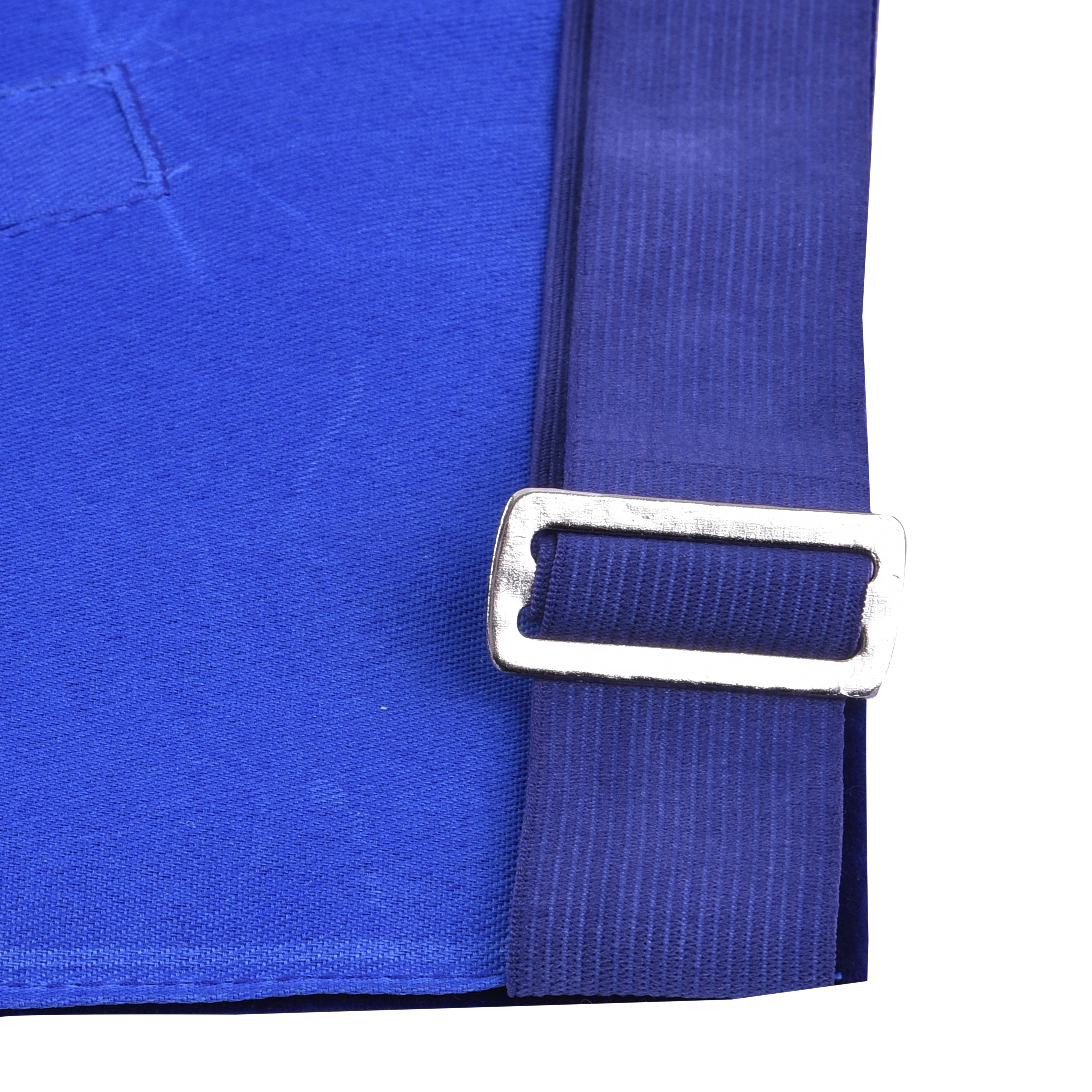 Worshipful Master Blue Lodge Officer Apron - Royal Blue Velvet