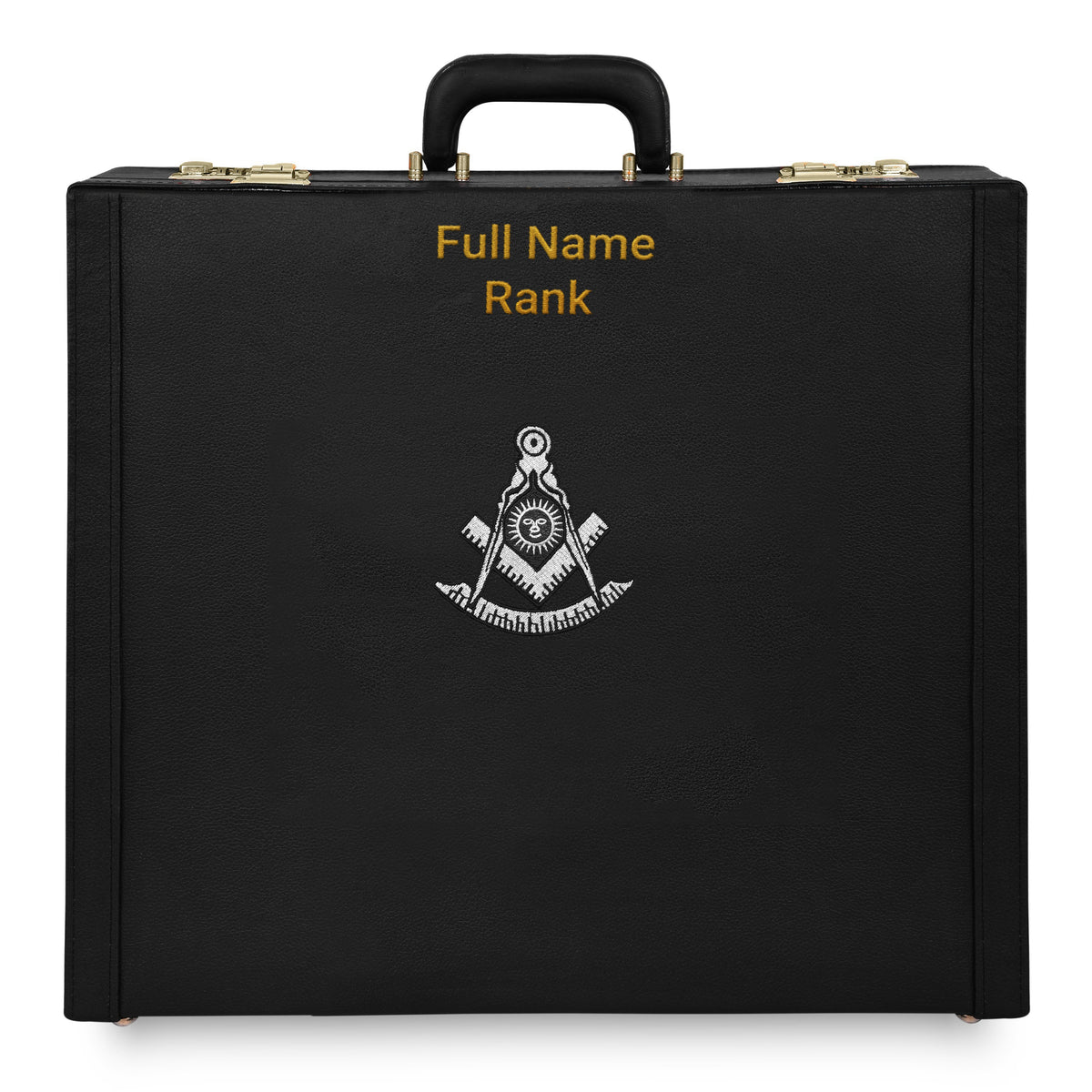 Past Master Blue Lodge California Regulation Apron Case - Silver Emblem Hand Embroidery Personalization Various Sizes & Materials