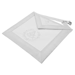 Grand Past Master Blue Lodge California Regulation Apron - White Velvet Hand Threaded Silk