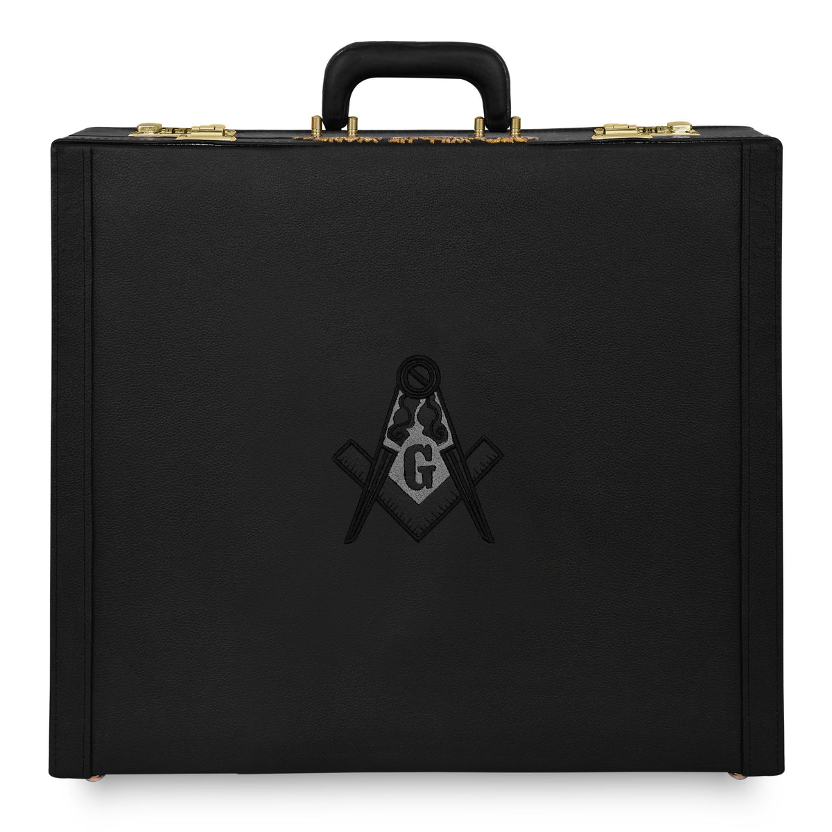 Master Mason Blue Lodge Apron Case -  Hand Embroidery Personalization Black Emblem Various Sizes & Materials