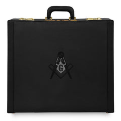 Master Mason Blue Lodge Apron Case -  Hand Embroidery Personalization Black Emblem Various Sizes & Materials