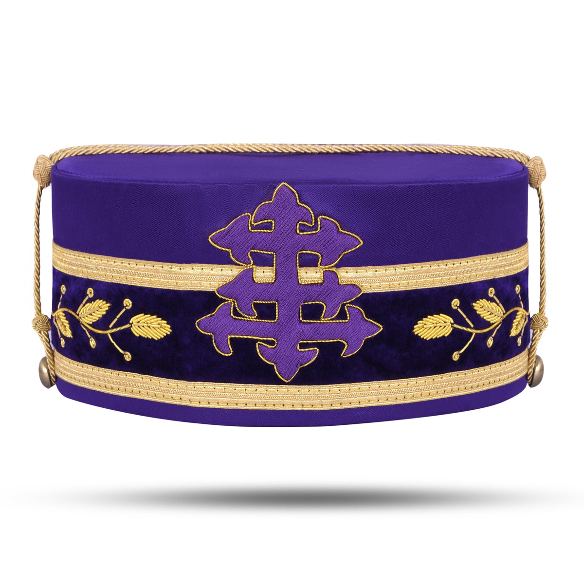 33rd Degree Scottish Rite Crown Cap - Purple with Gold Cord