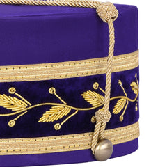 33rd Degree Scottish Rite Crown Cap - Purple with Gold Cord