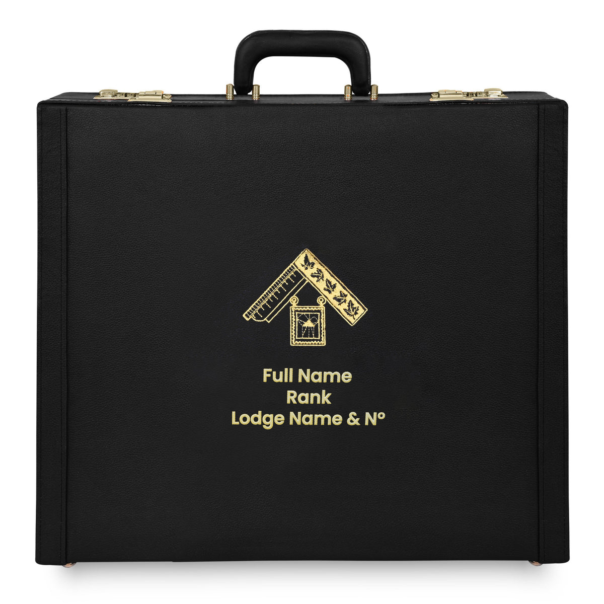 Past Master Craft English Regulation Apron Case - Gold Hand Embroidery Personalization Various Sizes & Materials