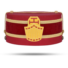 High Priest Royal Arch Chapter Crown Cap - Red Velvet & Gold Rope