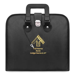 Past Master Craft English Regulation Apron Case - Soft Imitation Leather With Silver Metal Lock