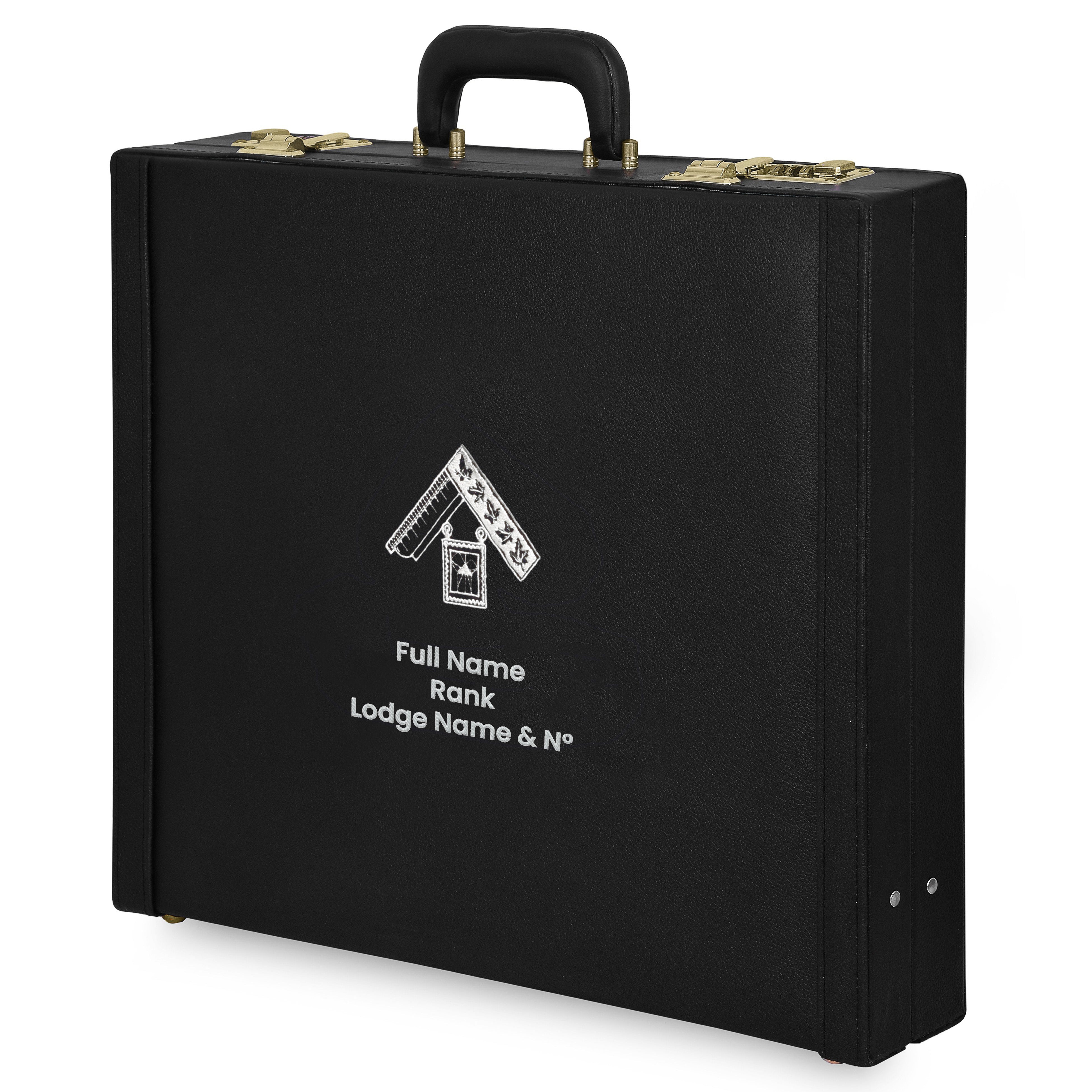 Past Master Craft English Regulation Apron Case - Silver Hand Embroidery Personalization Various Sizes & Materials