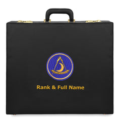 Past District Deputy Grand Master Blue Lodge Apron Case - Gold Hand Embroidery Personalization Various Sizes & Materials