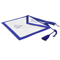 Past Master Blue Lodge Apron - Blue Ribbon With Tassels