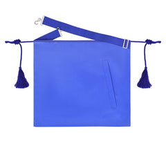 Past Master Blue Lodge Apron - Blue Ribbon With Tassels