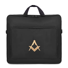 Master Mason Blue Lodge Apron Case - Black Cordura With Gold Square & Compass