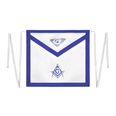 Master Mason Blue Lodge Apron - White Tape Ties