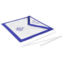 Master Mason Blue Lodge Apron - White Tape Ties