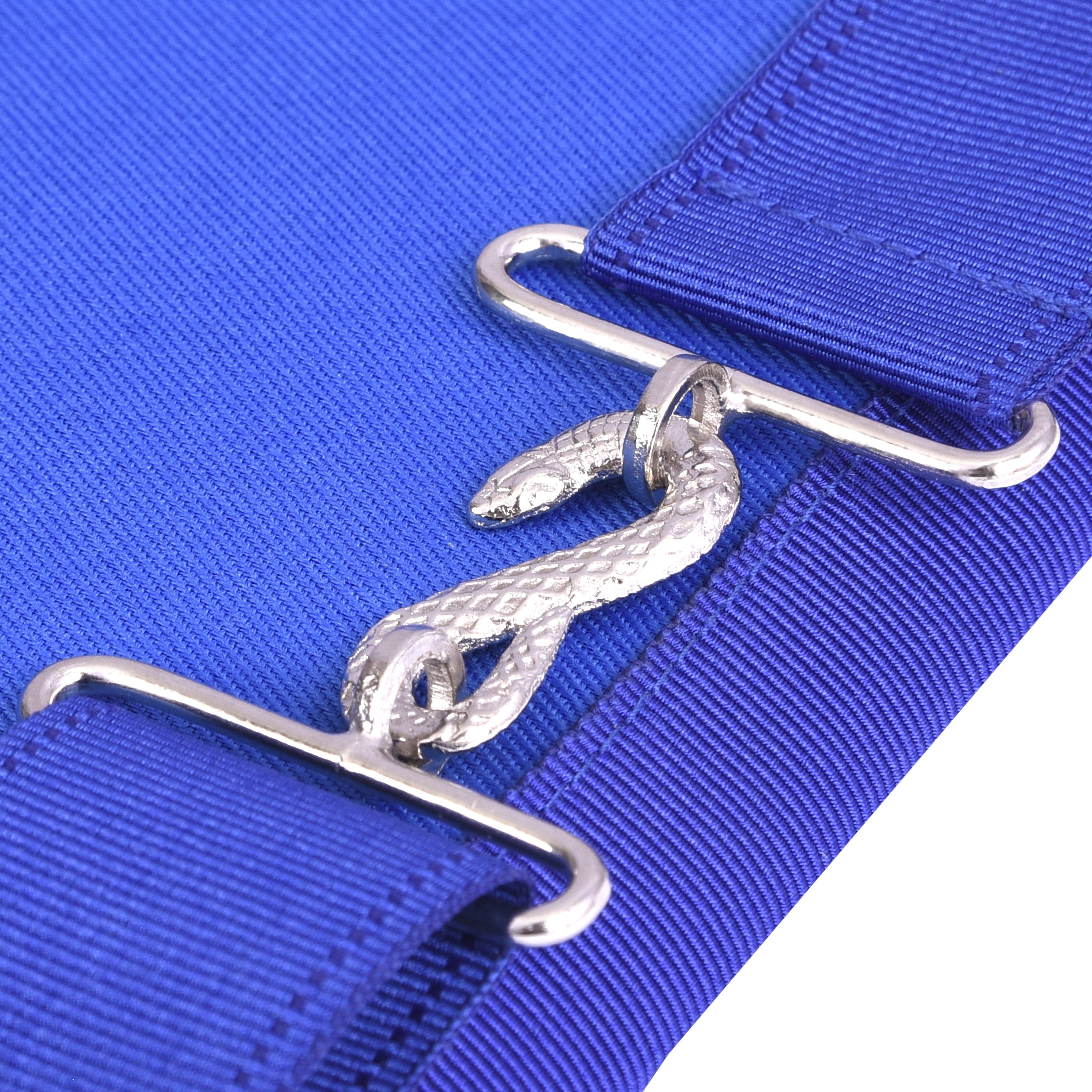 Master Mason Blue Lodge Apron - Blue Tassels & Waist Belt