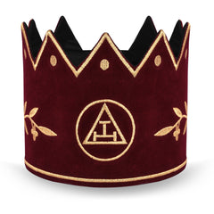 King Royal Arch Chapter Crown Cap - Red Velvet & Gold