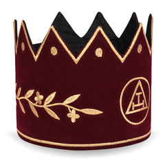 King Royal Arch Chapter Crown Cap - Red Velvet & Gold