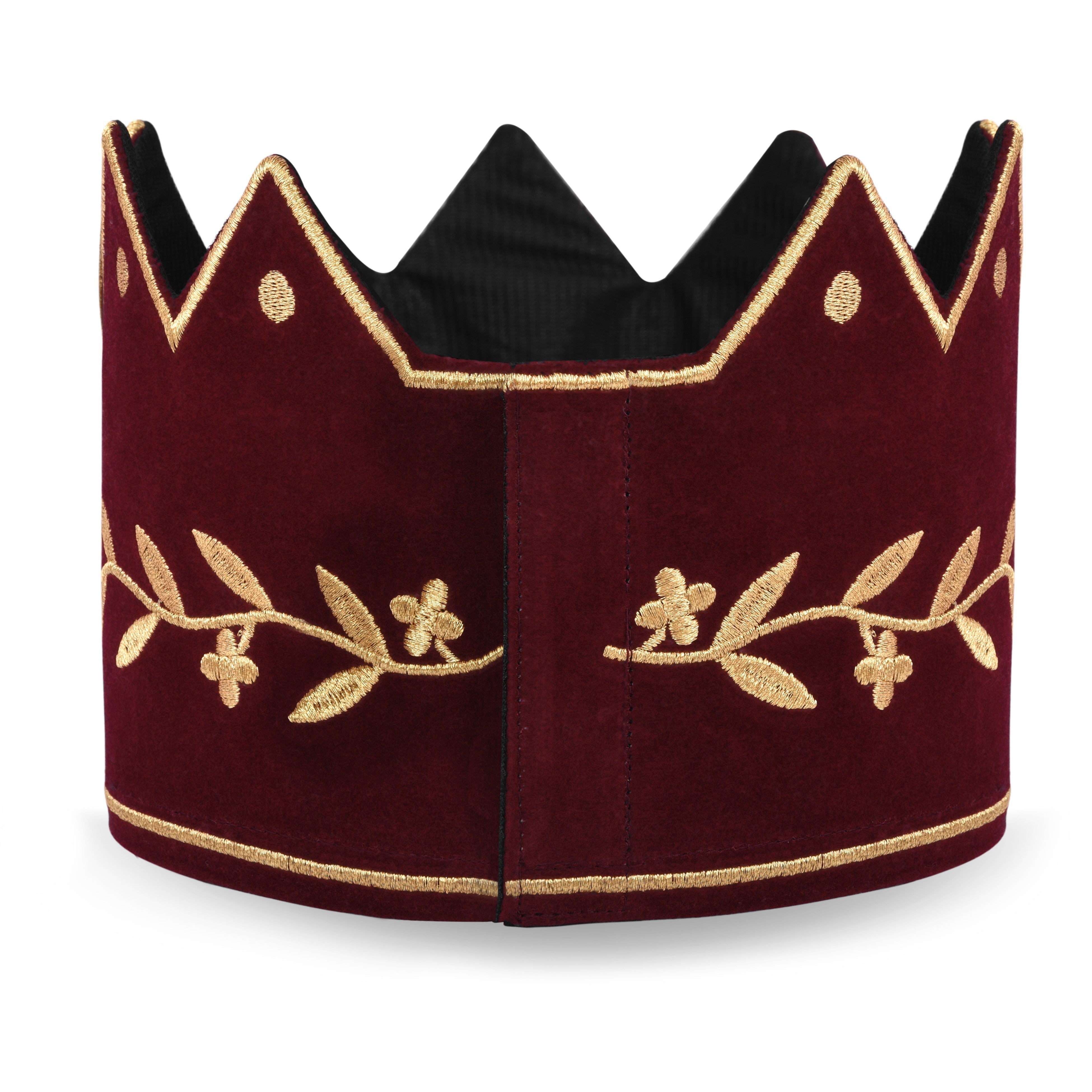 King Royal Arch Chapter Crown Cap - Red Velvet & Gold