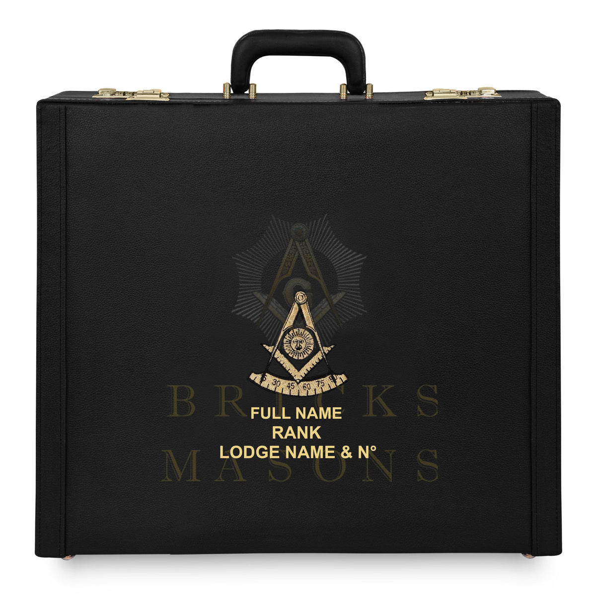 Past Master Blue Lodge California Regulation Apron Case - Hand Embroidery Personalization Various Sizes & Materials