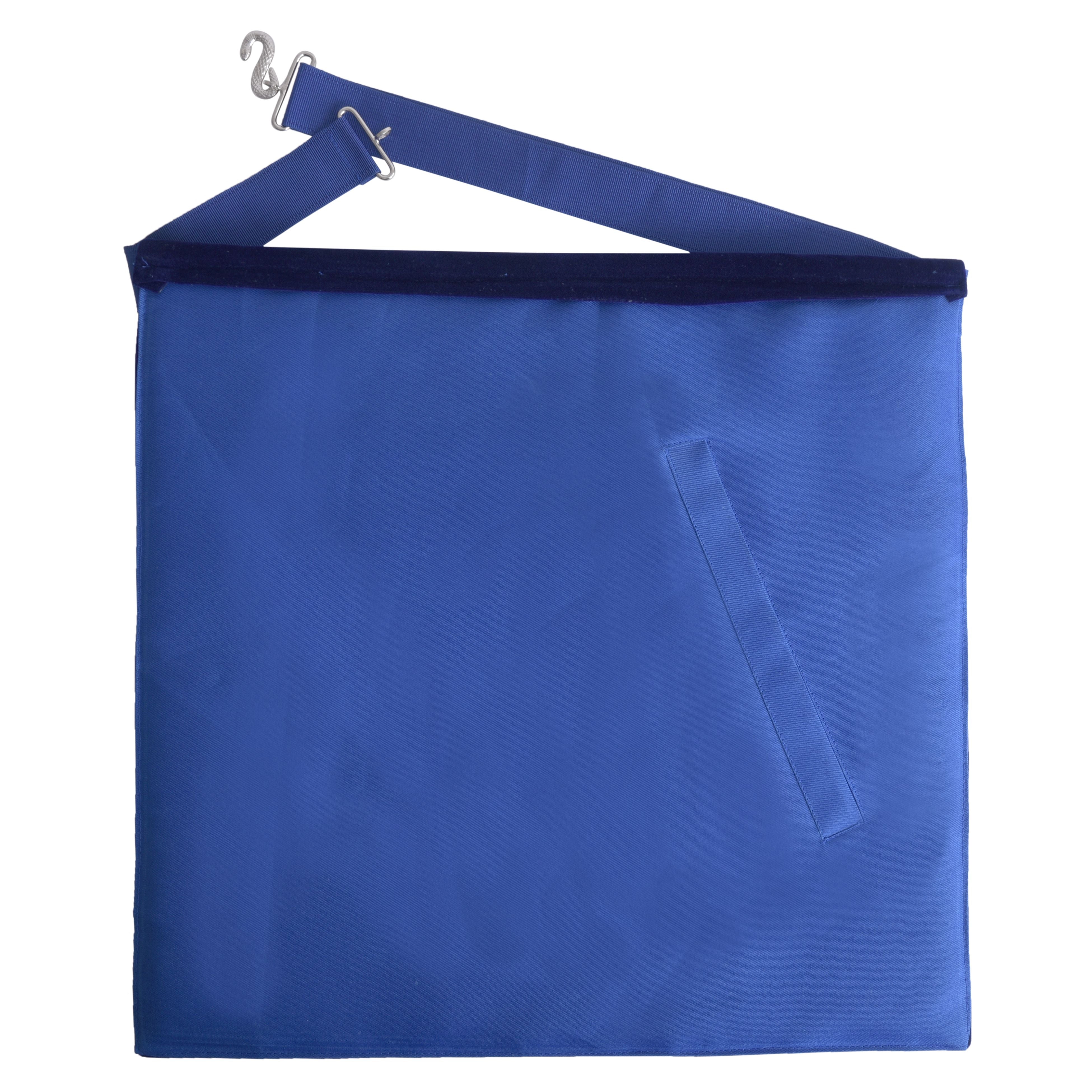 Master Mason Blue Lodge Apron - Royal Blue Velvet And White