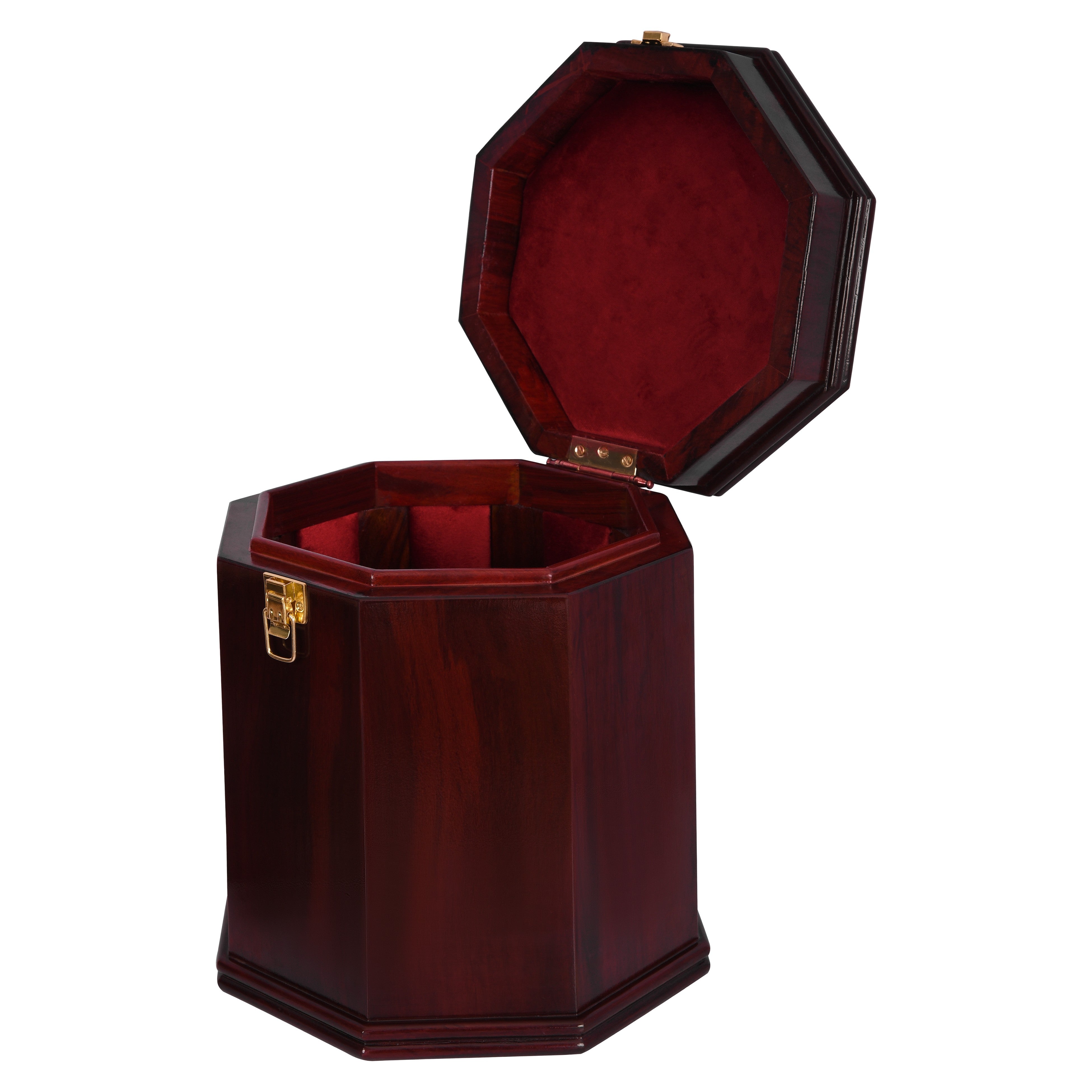 Masonic Fez Case - Pure Rosewood With Red Velvet Interior