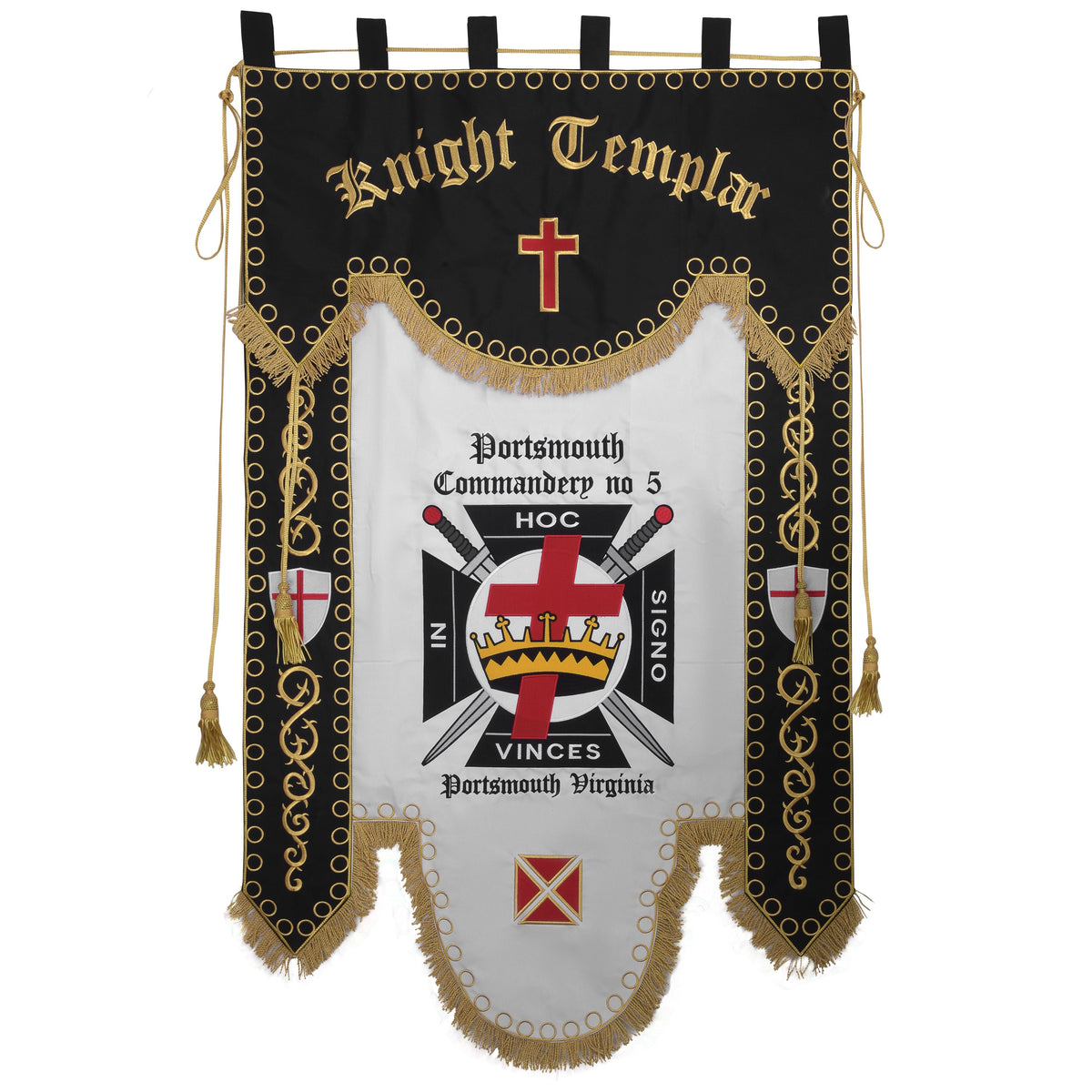 Knights Templar Commandery Banner - Machine Embroidery (3'x4')