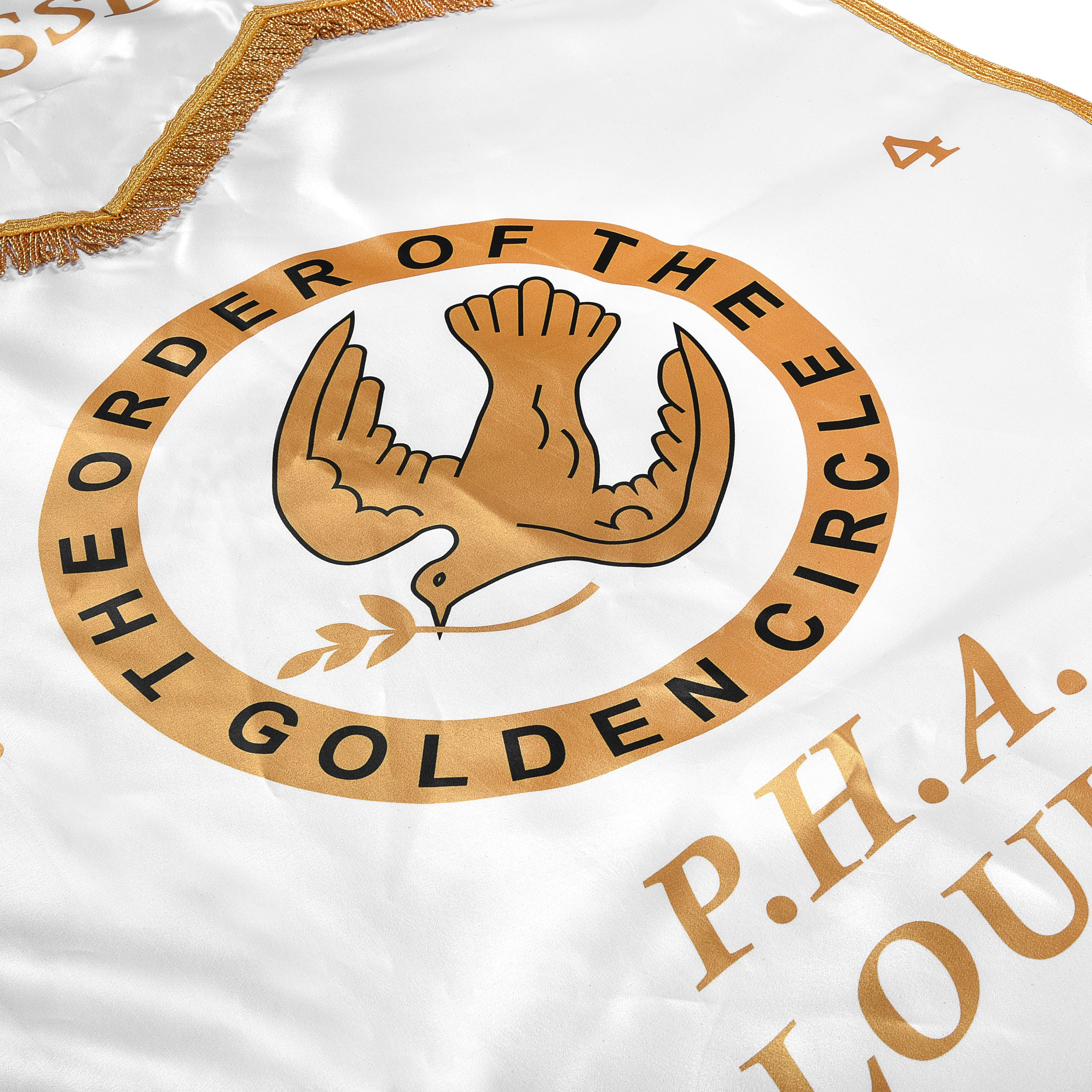 The Order of The Golden Circle Banner - Printed With Gold Braid & Fringe