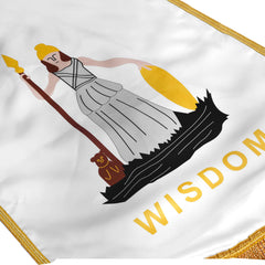 Wisdom Order Of The Amaranth Banner - Printed With Gold Braid & Fringe