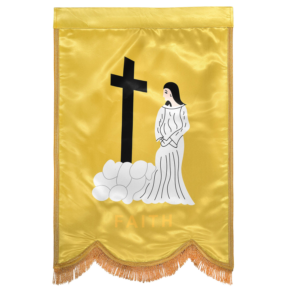 Faith Order Of The Amaranth Banner - Printed With Gold Braid & Fringe