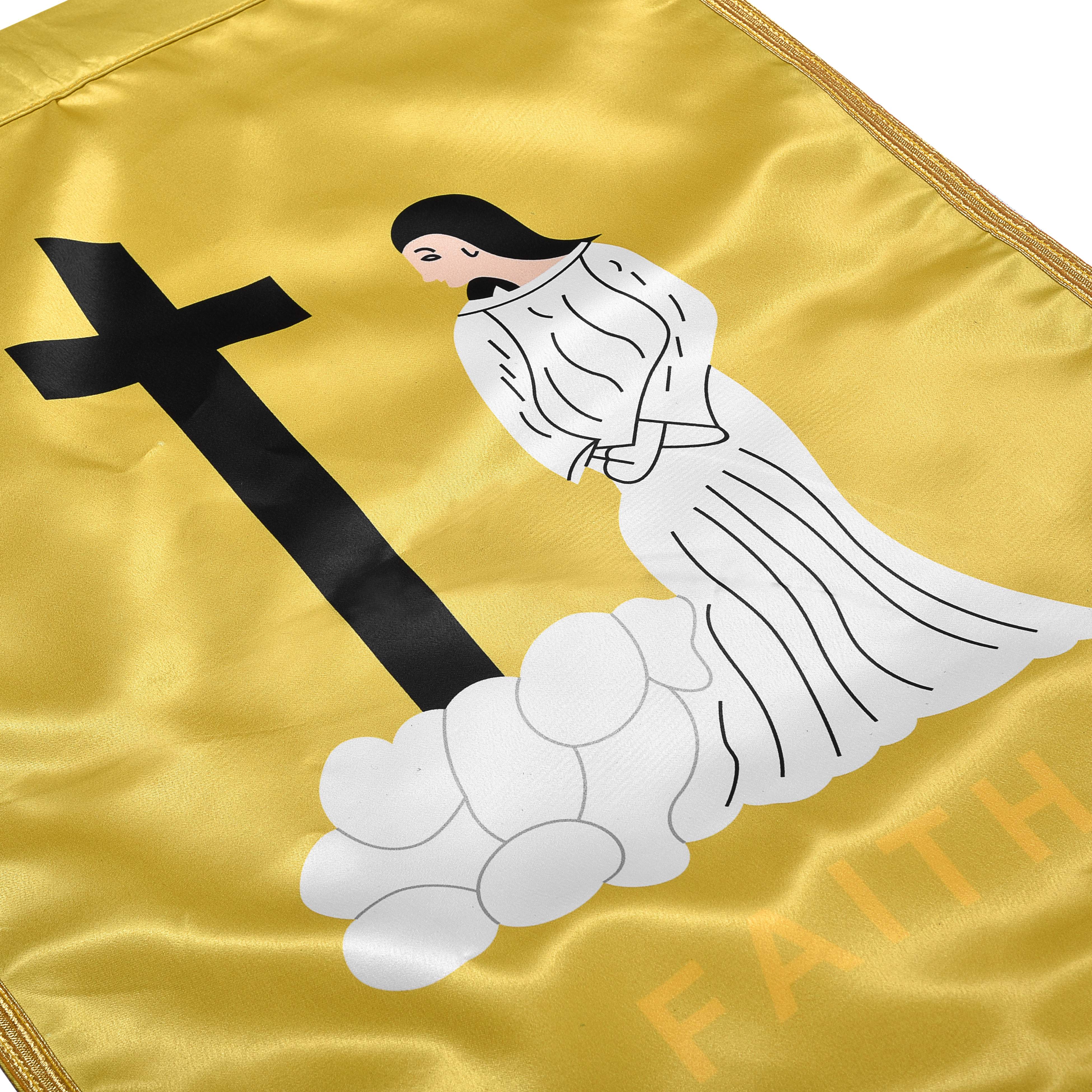 Faith Order Of The Amaranth Banner - Printed With Gold Braid & Fringe