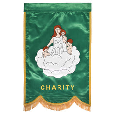 Charity Order Of The Amaranth Banner - Printed With Gold Braid & Fringe