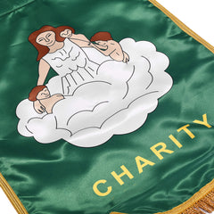 Charity Order Of The Amaranth Banner - Printed With Gold Braid & Fringe