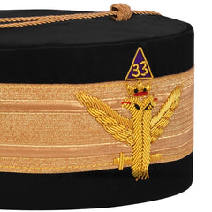 33rd Degree Scottish Rite Crown Cap - Wings Up With Gold Billion Emblem