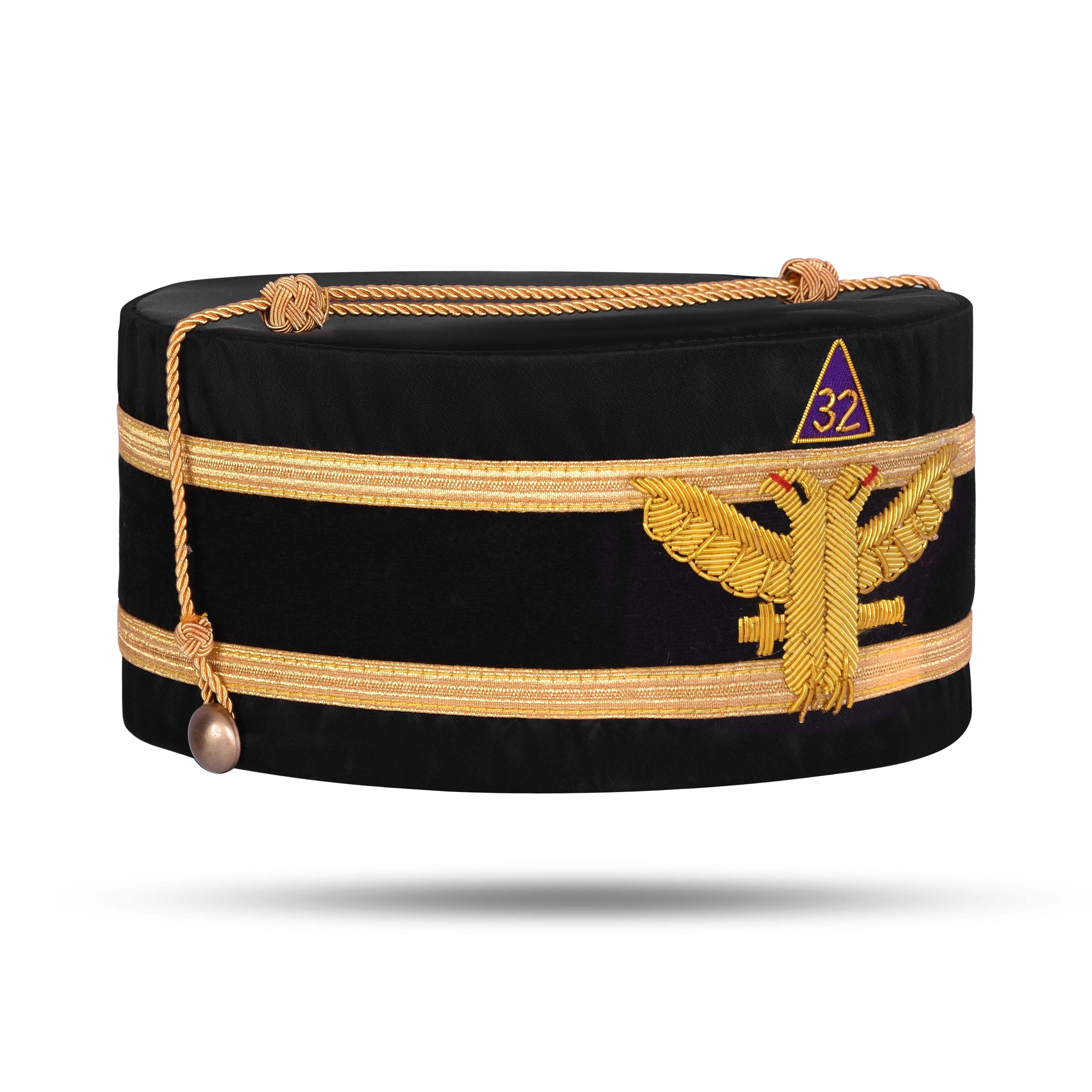 32nd Degree Scottish Rite Crown Cap - Wings Up With Gold Cord