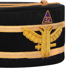 32nd Degree Scottish Rite Crown Cap - Wings Up With Gold Cord