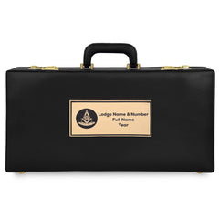 Past Master Blue Lodge Apron Case - Metal Plate Personalization Half Size