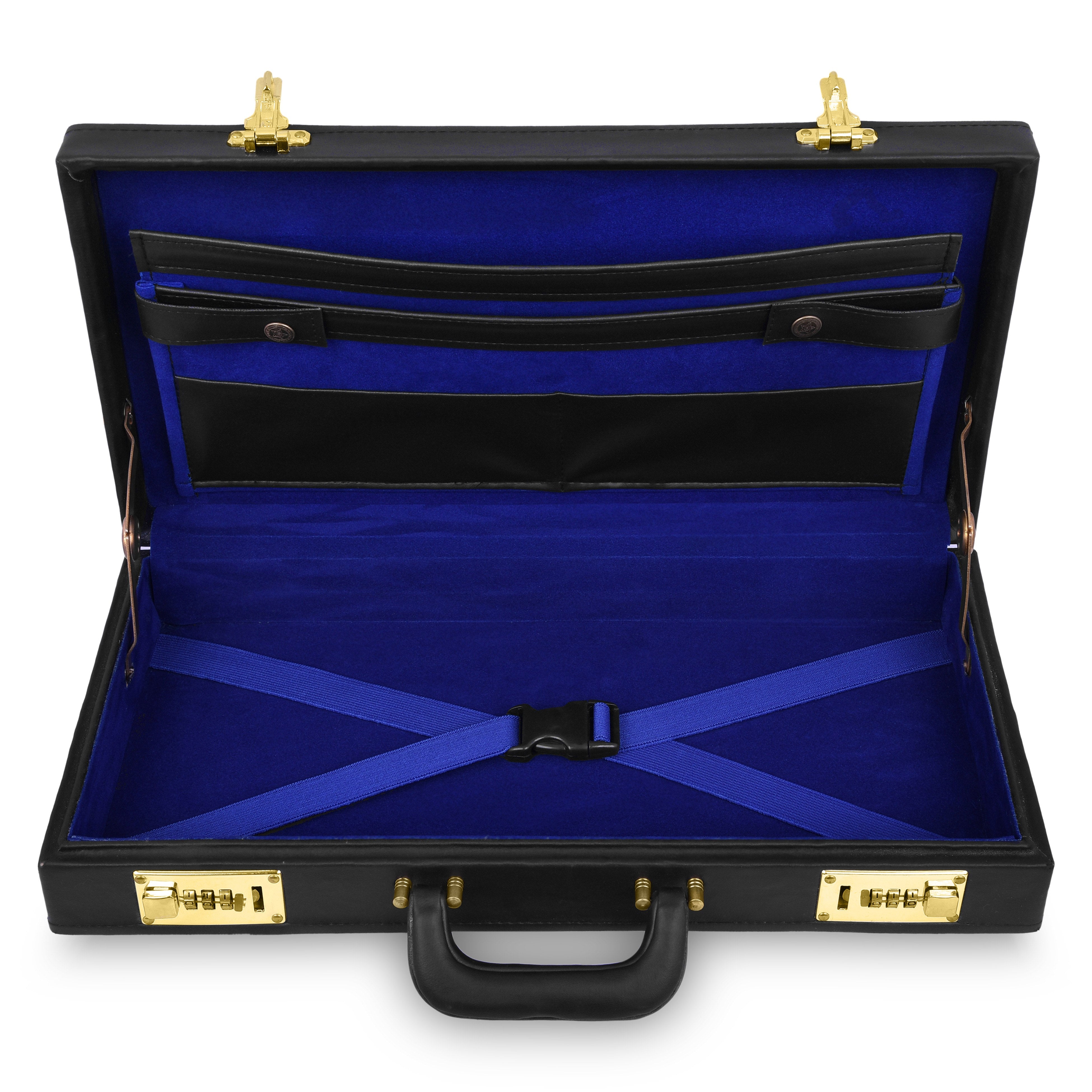 Past Master Blue Lodge Apron Case - Metal Plate Personalization Half Size