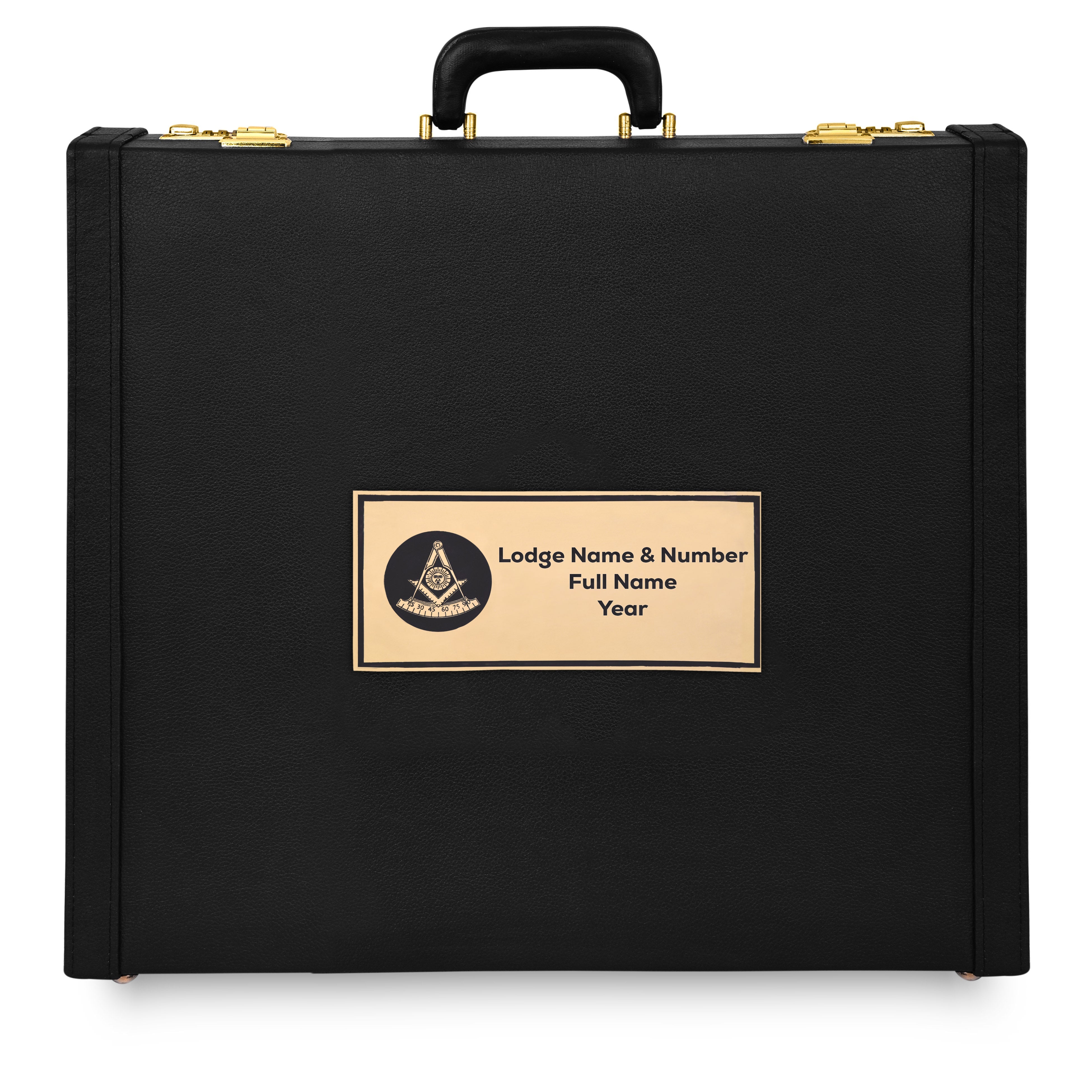 Past Master Blue Lodge Apron Case - Metal Plate Personalization GRAND SIZE