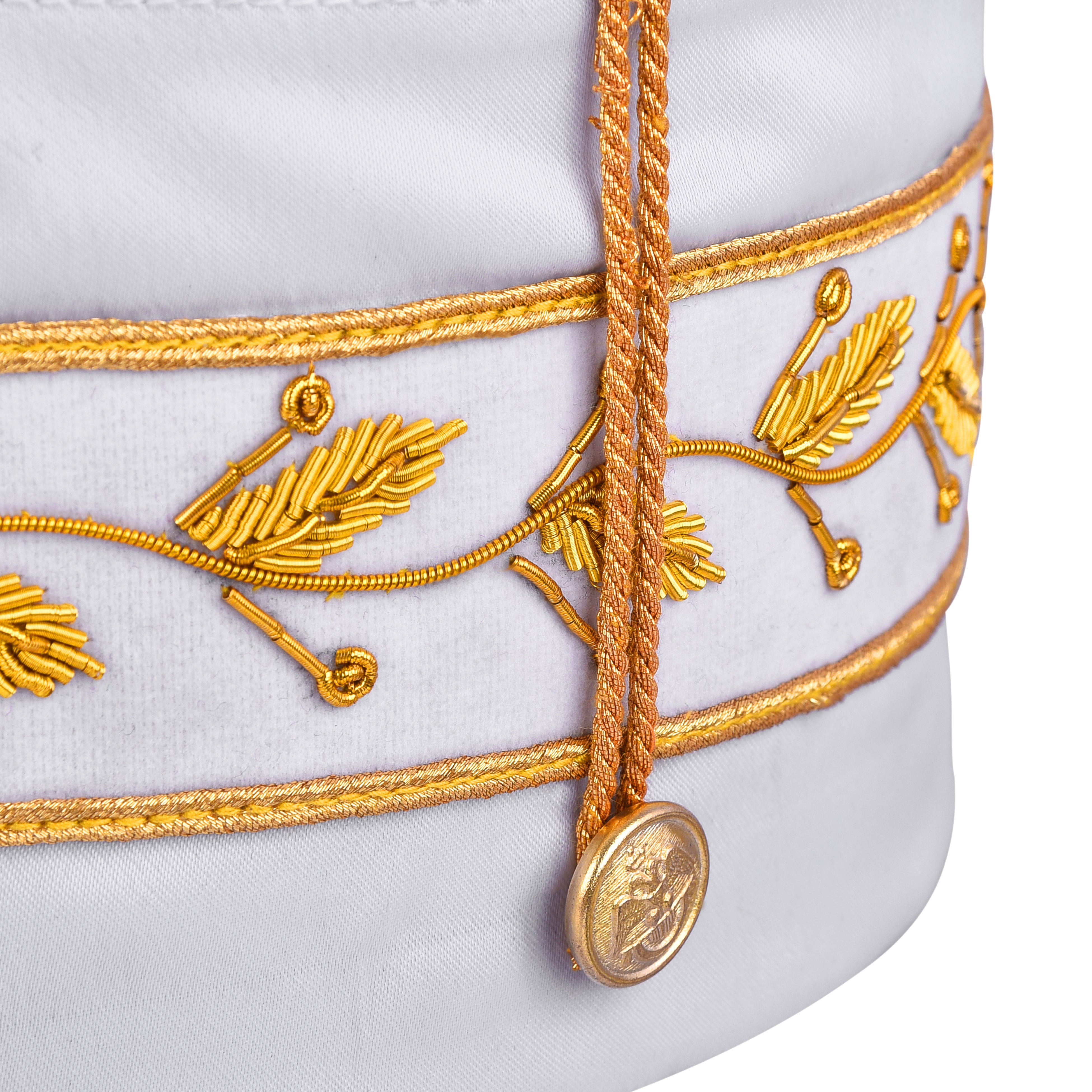 Sovereign Grand Commander 33rd Degree Scottish Rite Crown Cap - Hand Embroidery Gold Bullion