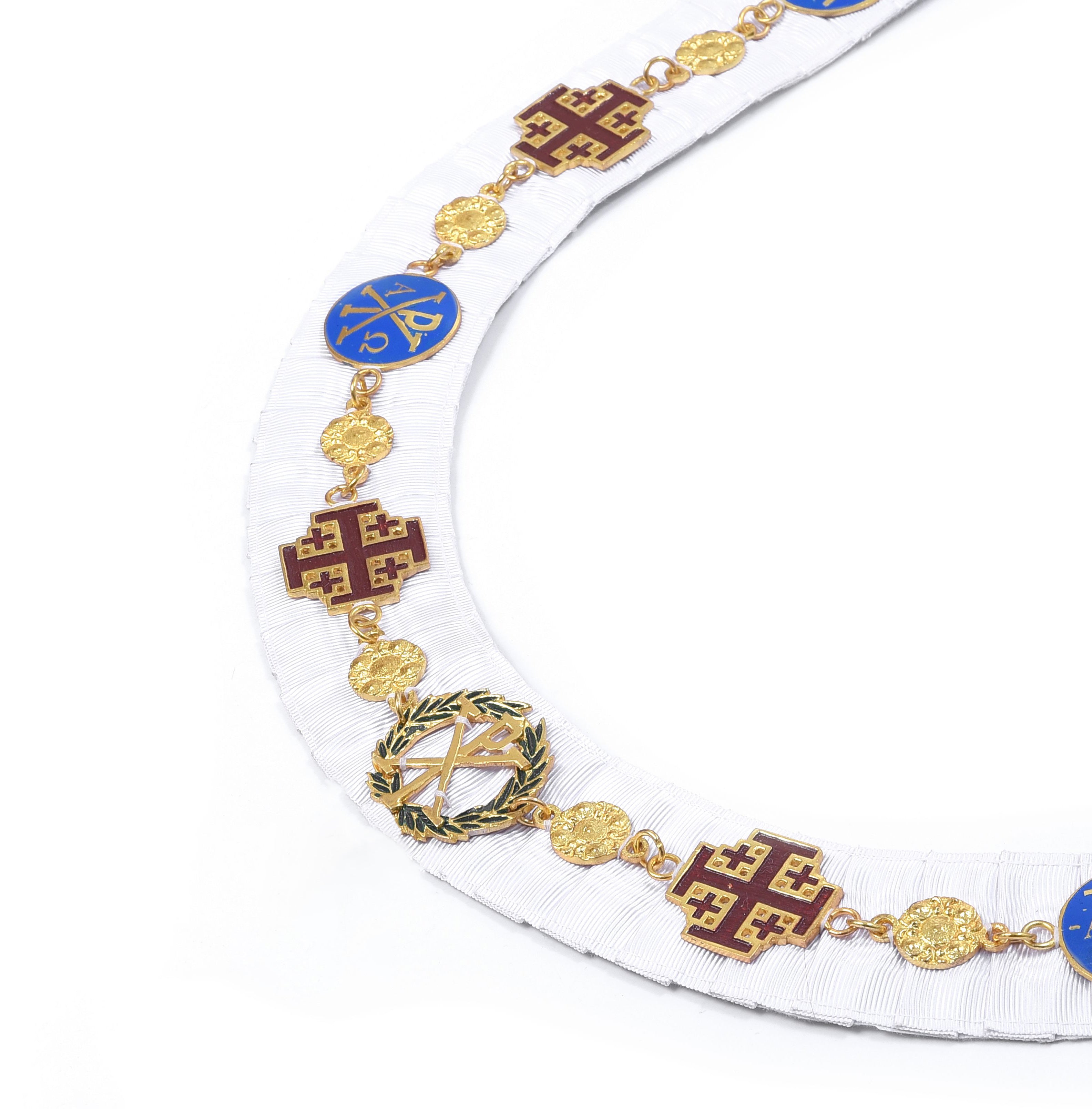 Knight Commander Red Cross of Constantine Chain Collar - Gold Plated Jewels