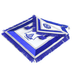 Past District Deputy Grand Master Blue Lodge Apron - Hand Embroidery With Blue Borders