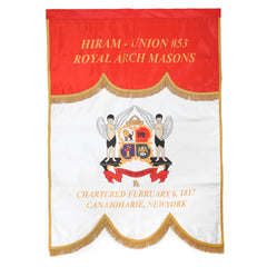 Royal Arch Chapter Banner - Printed With Gold Braid & Fringe