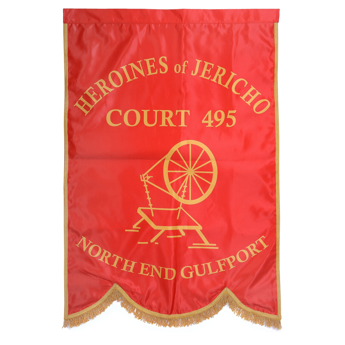 Heroines of Jericho Banner - Printed With Gold Braid & Fringe