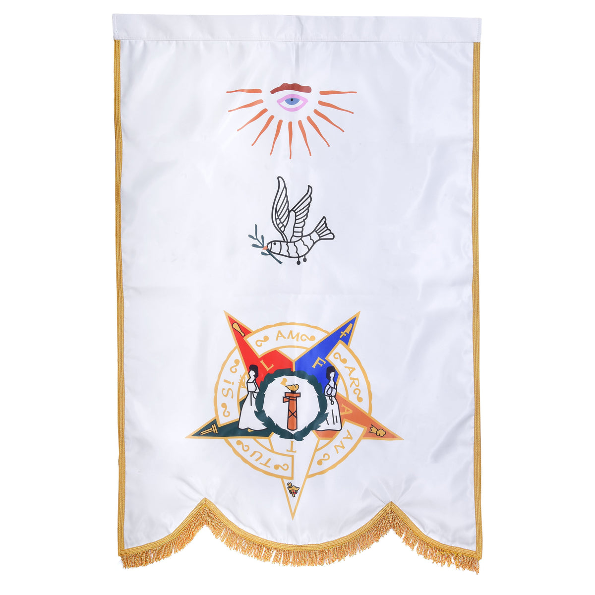 Order Of The Amaranth Banner - Printed With Gold Braid & Fringe