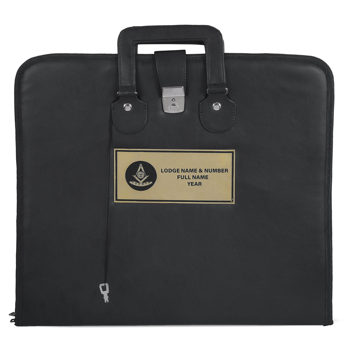 Past Master Blue Lodge California Regulation Apron Case - Metal plate Personalization